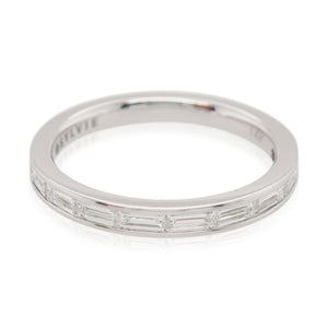 Sylvie White Gold Channel Set Baguette Diamond Band