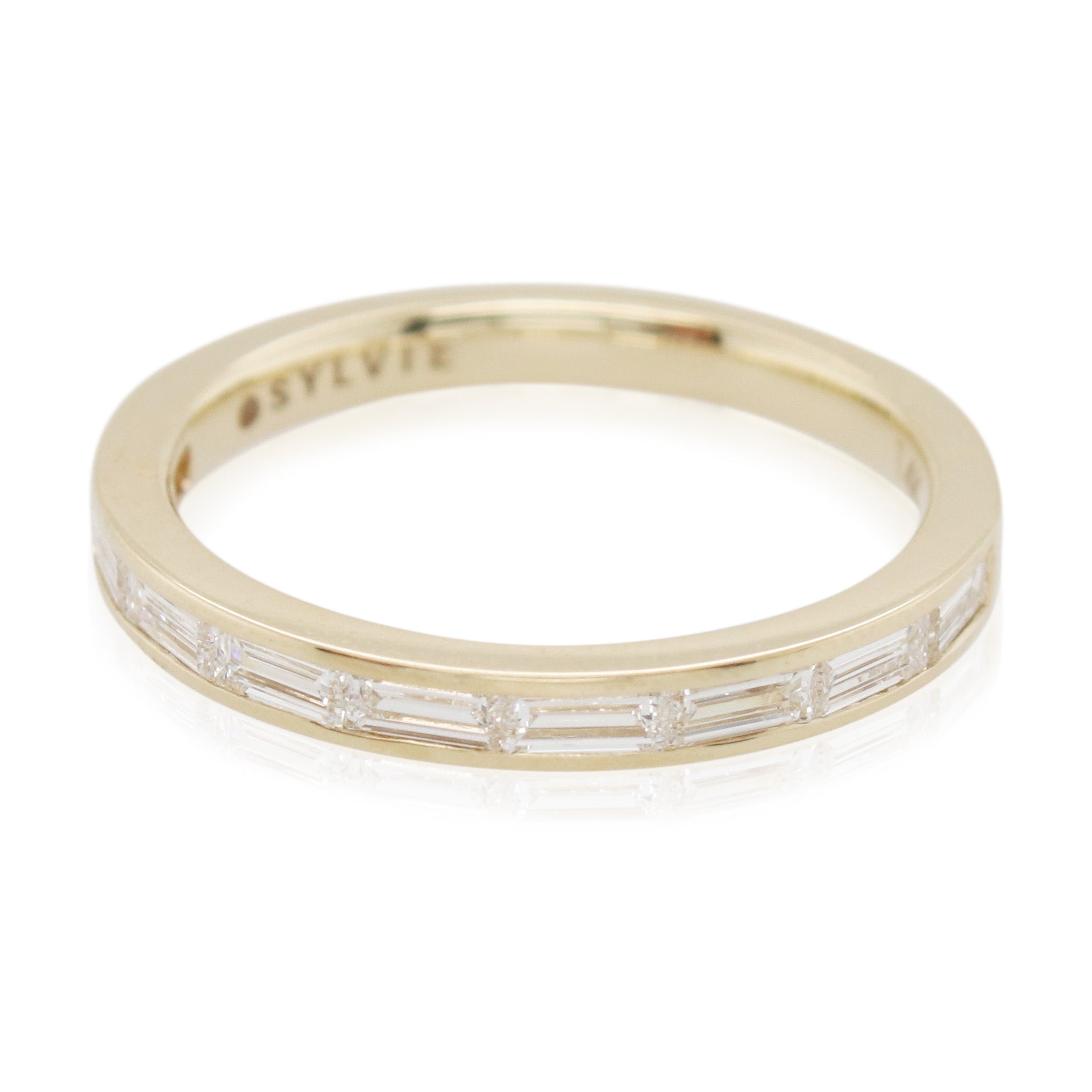 Sylvie Channel Set Baguette Diamond Band