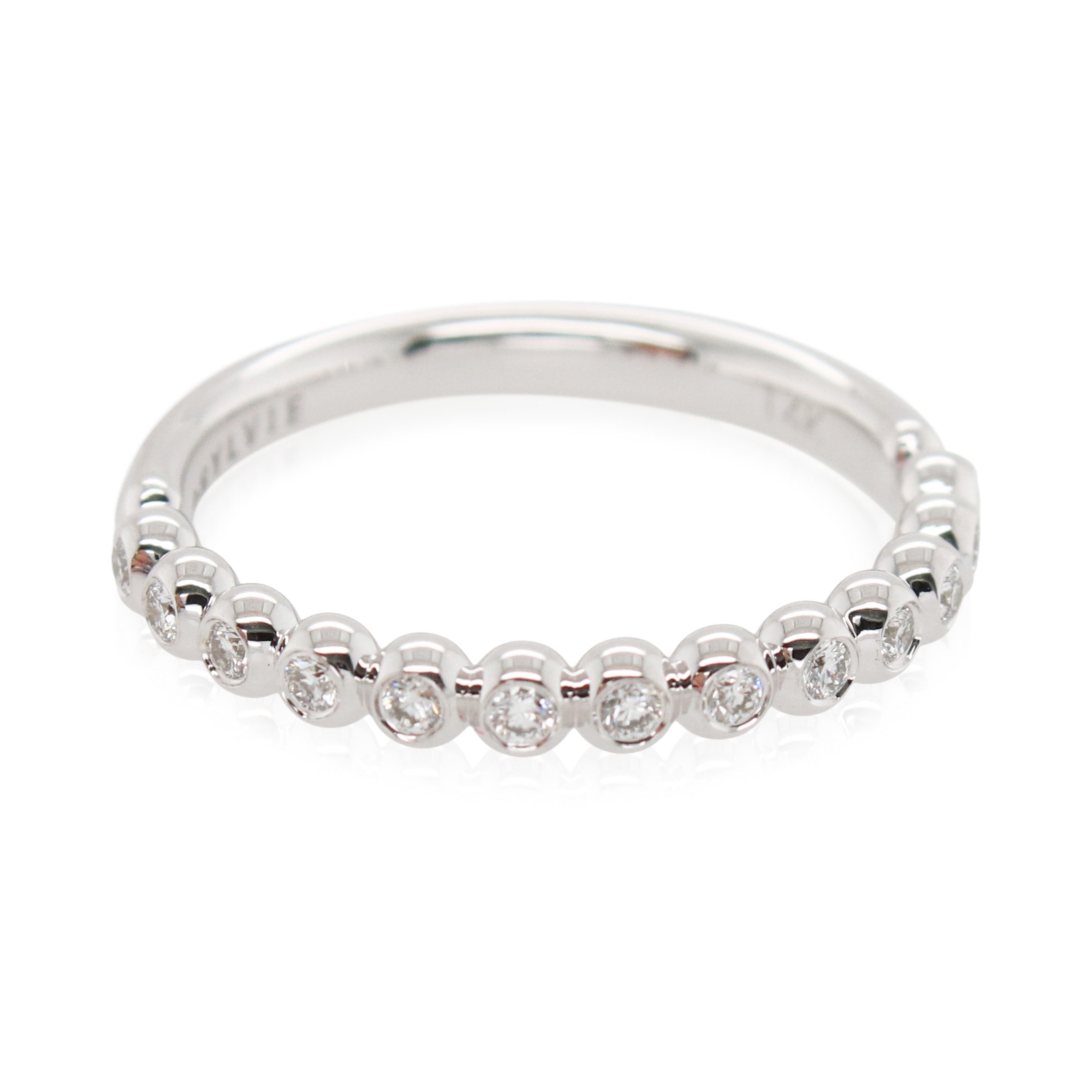 Sylvie Bezel Set White Gold Diamond Band