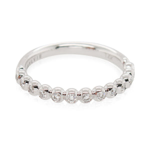 Sylvie Bezel Set White Gold Diamond Band
