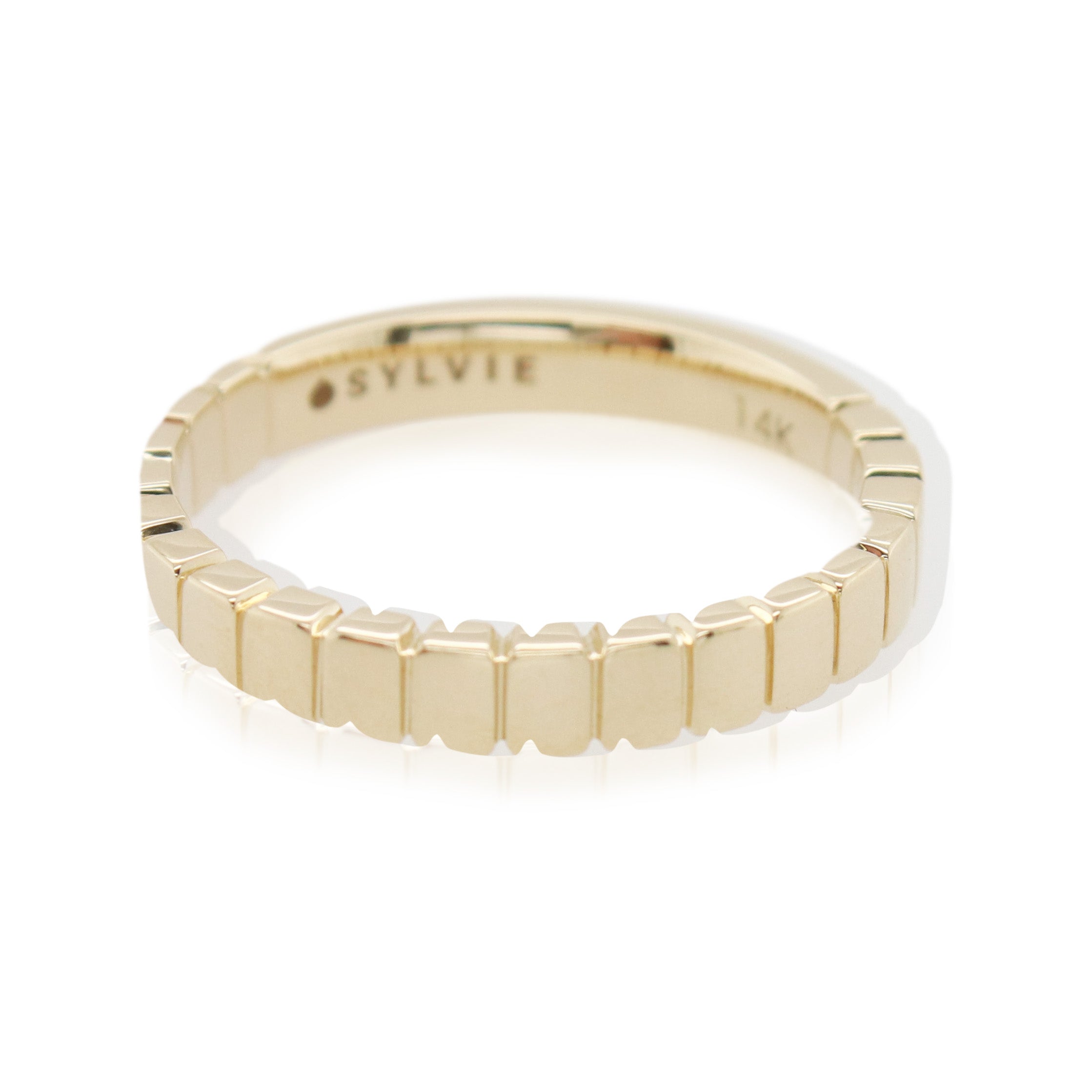 Sylvie Yellow Gold Grooved Band