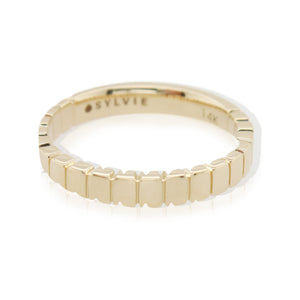 Sylvie Yellow Gold Grooved Band