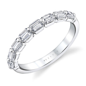 Sylvie Shared Prong Baguette Diamond Band