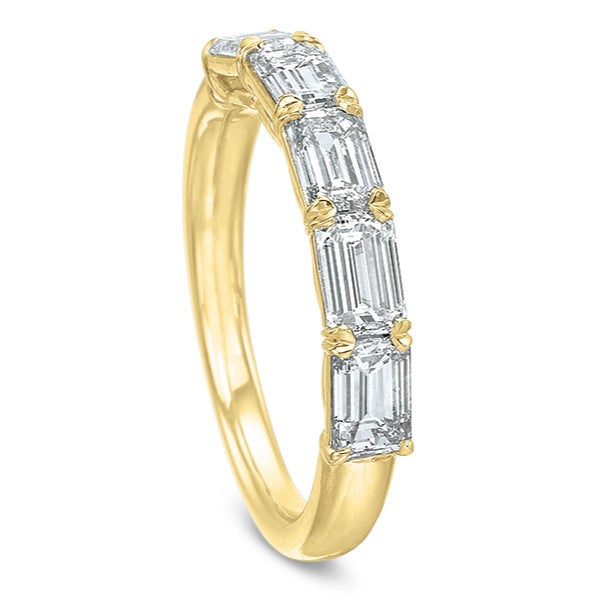 Precision Set Emerald Cut 5 Diamond Grand Aire Band