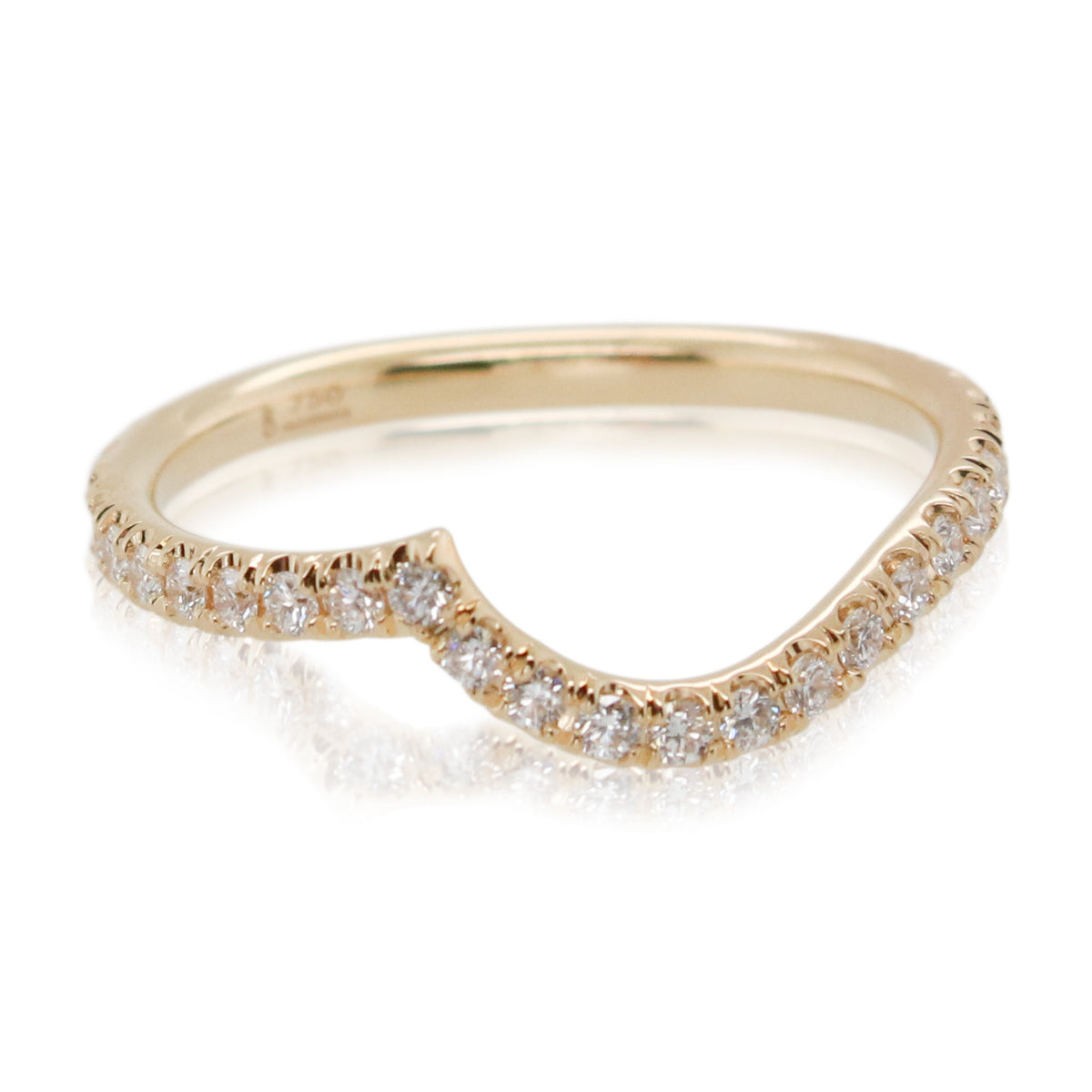 Precision Set Diamond Contour Band