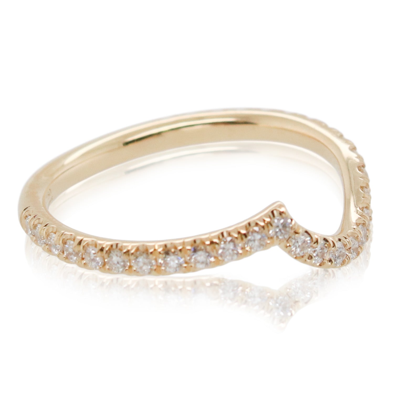 Precision Set Diamond Contour Band