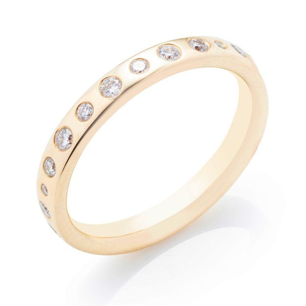 0.30ct Total Weight Diamond Flush Set Band