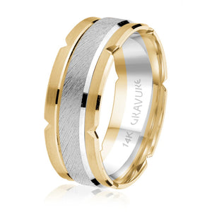 8mm Two-Tone Wedding Band