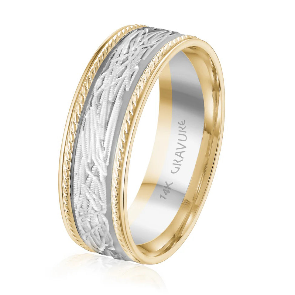 7mm Two-Tone Wedding Band