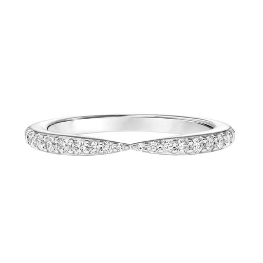 Half Round Diamond Contour Band
