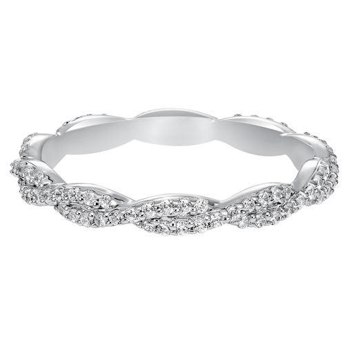Diamond Twist Eternity Band