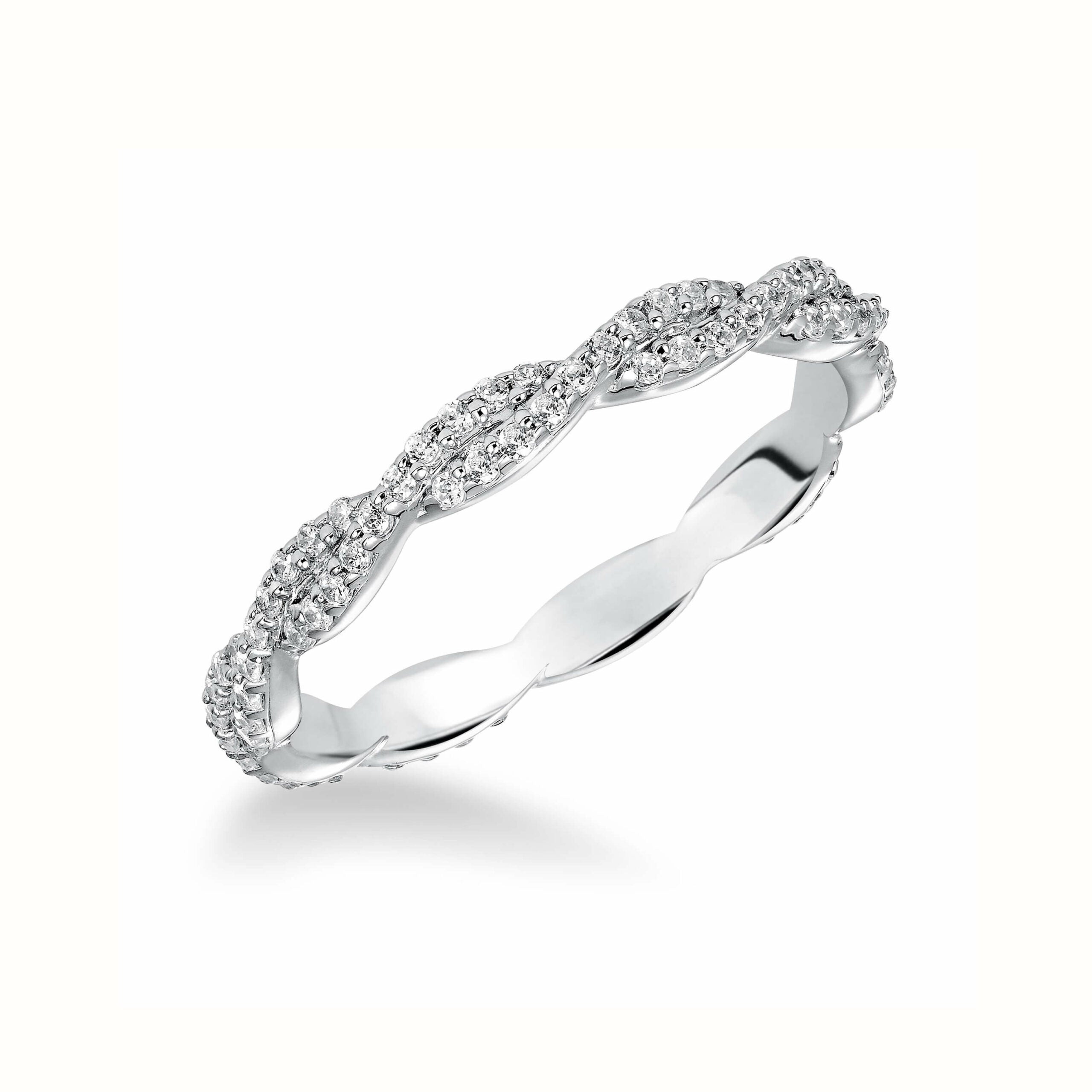 Diamond Twist Eternity Band