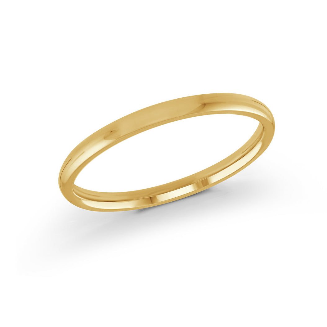 Yellow Gold 2mm Wedding Band