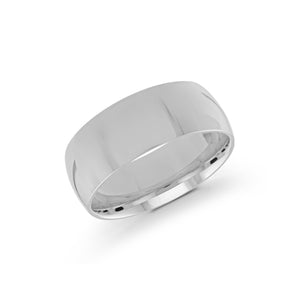 White Gold 8mm Band