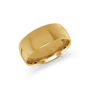 Yellow Gold 8mm Wedding Band