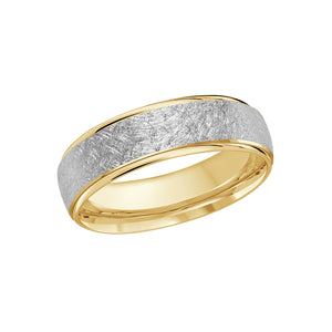 Yellow and White Gold 6mm Band