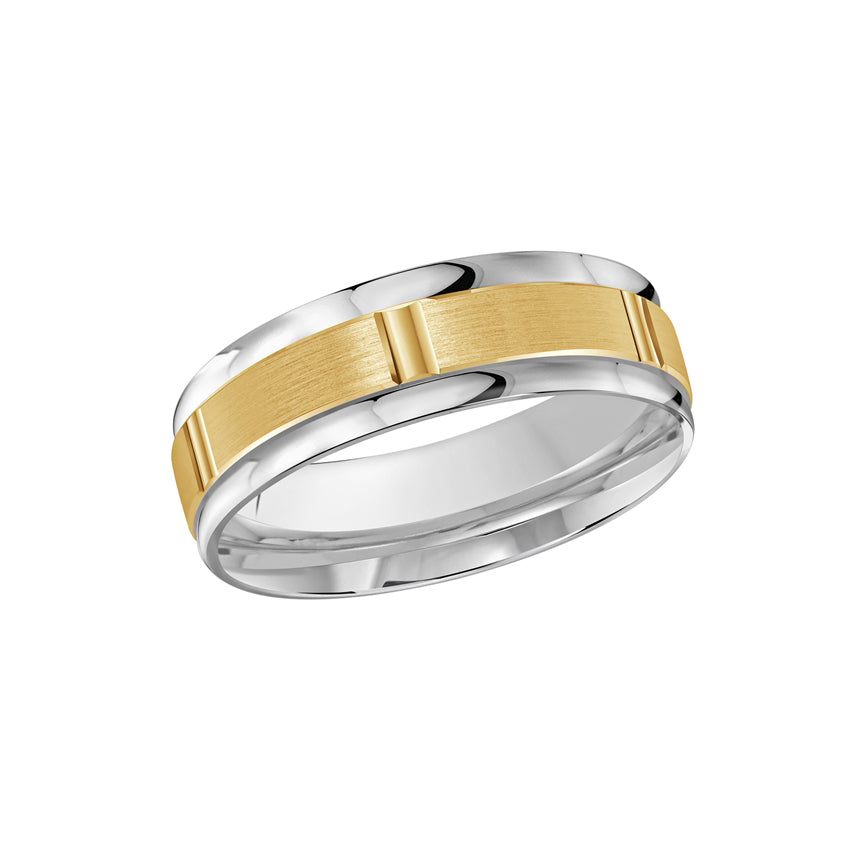 Yellow and White Gold 7mm Band