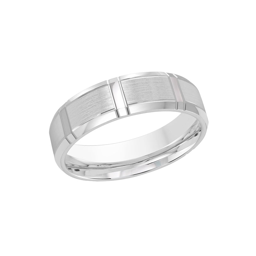 6mm White Gold Wedding Band
