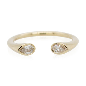Pear Shaped Diamond Split Band