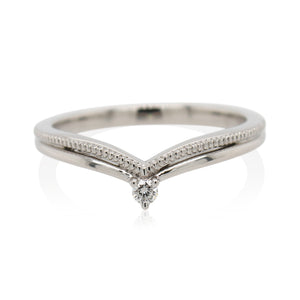 Diamond Milgrain Contour Band