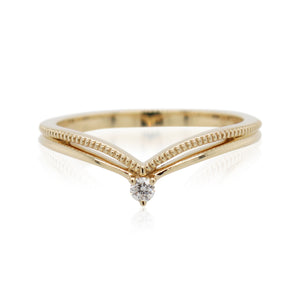 Yellow Gold Diamond Contour Band