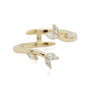 Marquise Diamond Floral Wrap Band