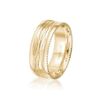 8mm Hammered Center Band