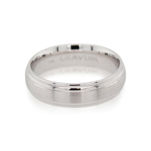 6mm Satin Center Wedding Band