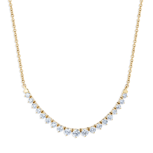 Yellow Gold Diamond Curve Necklace