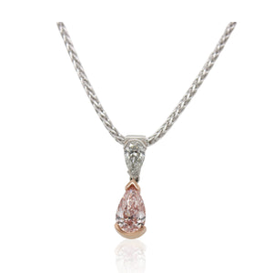 2.54ct Pear Shaped Fancy Brown/Pink Diamond Pendant