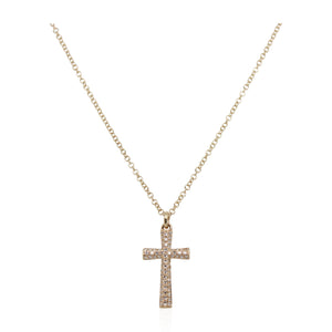 Pavé Diamond Cross Pendant