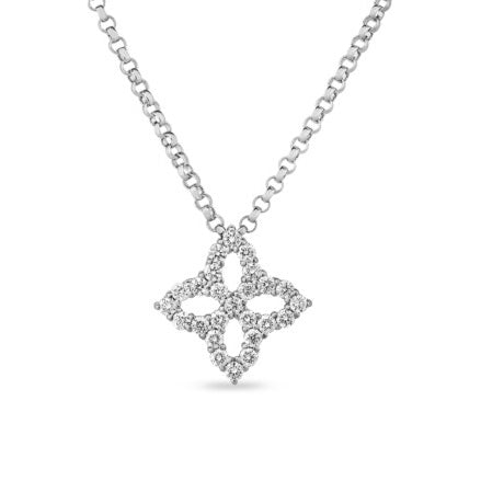 Roberto Coin Diamond Flower Necklace