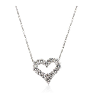 Open Heart Diamond Pendant