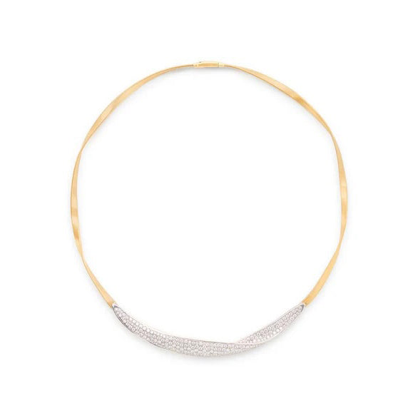 Marco Bicego Marrakech Collection 18K Yellow Gold Diamond Twist Necklace