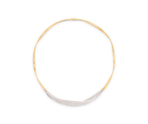 Marco Bicego Marrakech Collection 18K Yellow Gold Diamond Twist Necklace