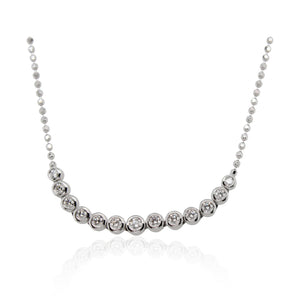 Bezel Set 15 Diamond Necklace