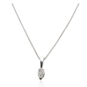 0.40ct L'Amour Crisscut Pear Shaped Diamond Pendant