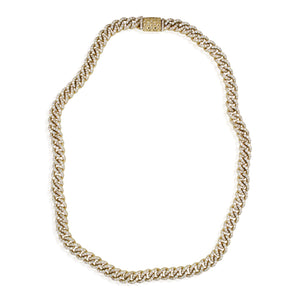 Yellow Gold Diamond Curb Link Necklace