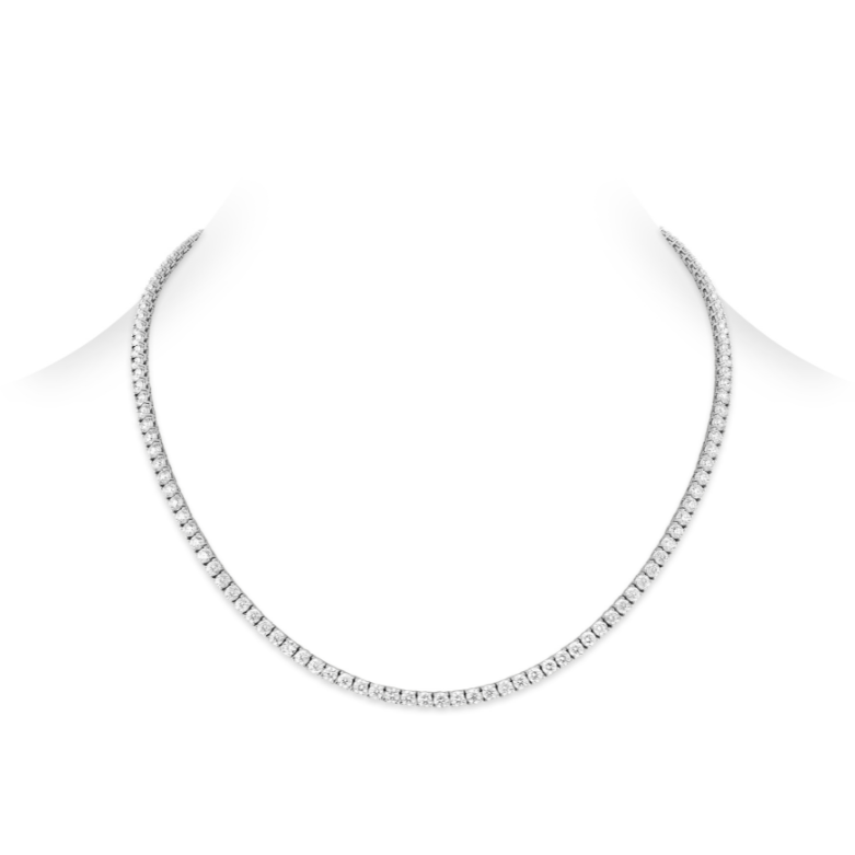 Four Prong Diamond Tennis Necklace