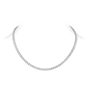 White Gold 4 Prong Diamond Tennis Necklace