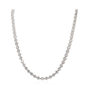 White Gold Round Diamond Necklace