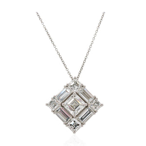 2.01ct Asscher Cut Square Pendant