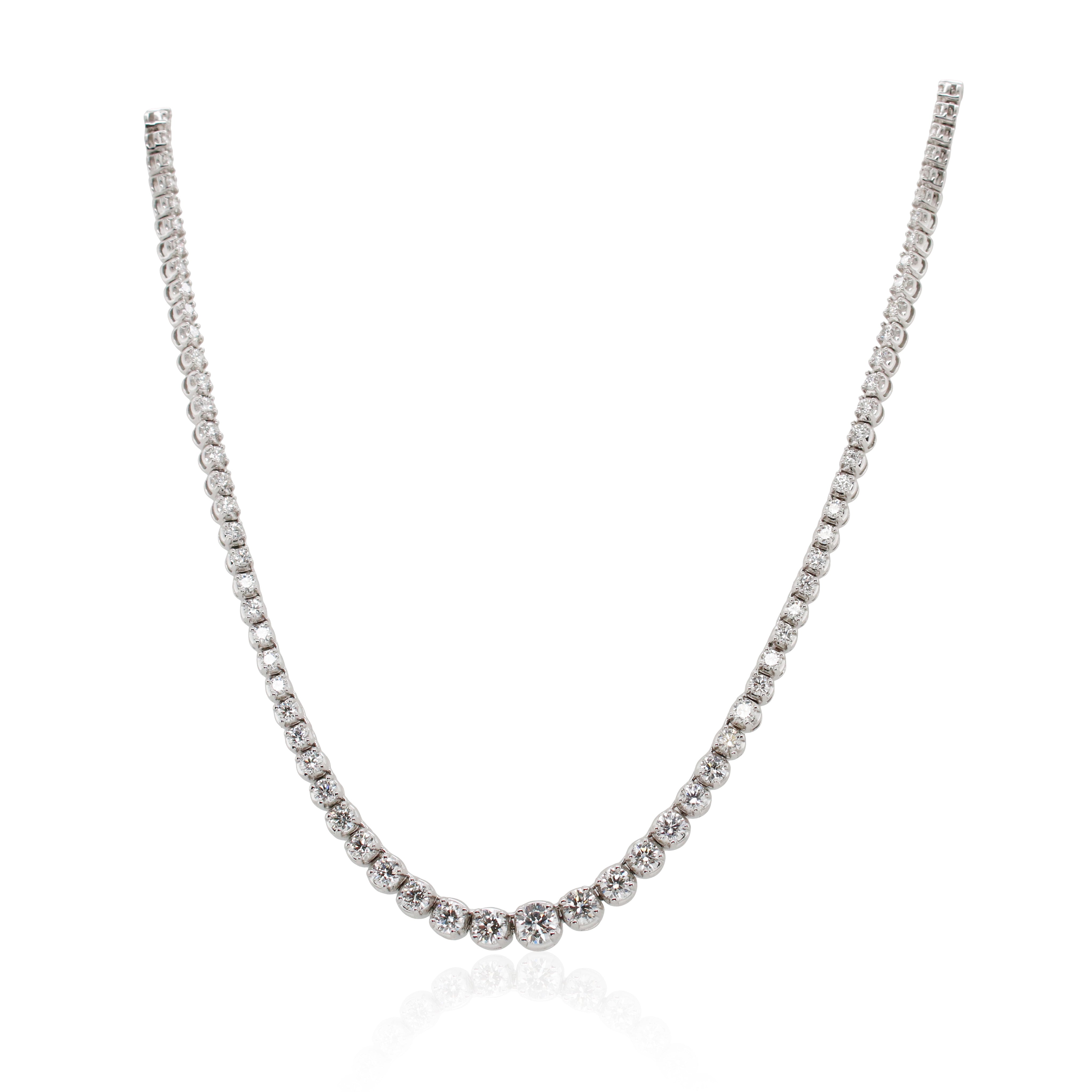 White Gold Diamond Riviera Necklace