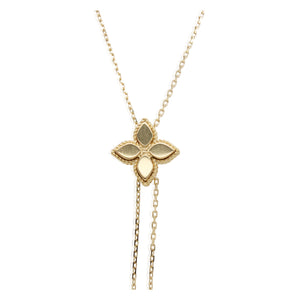 Roberto Coin Yellow Gold Princess Flower Adjustable Diamond Necklace