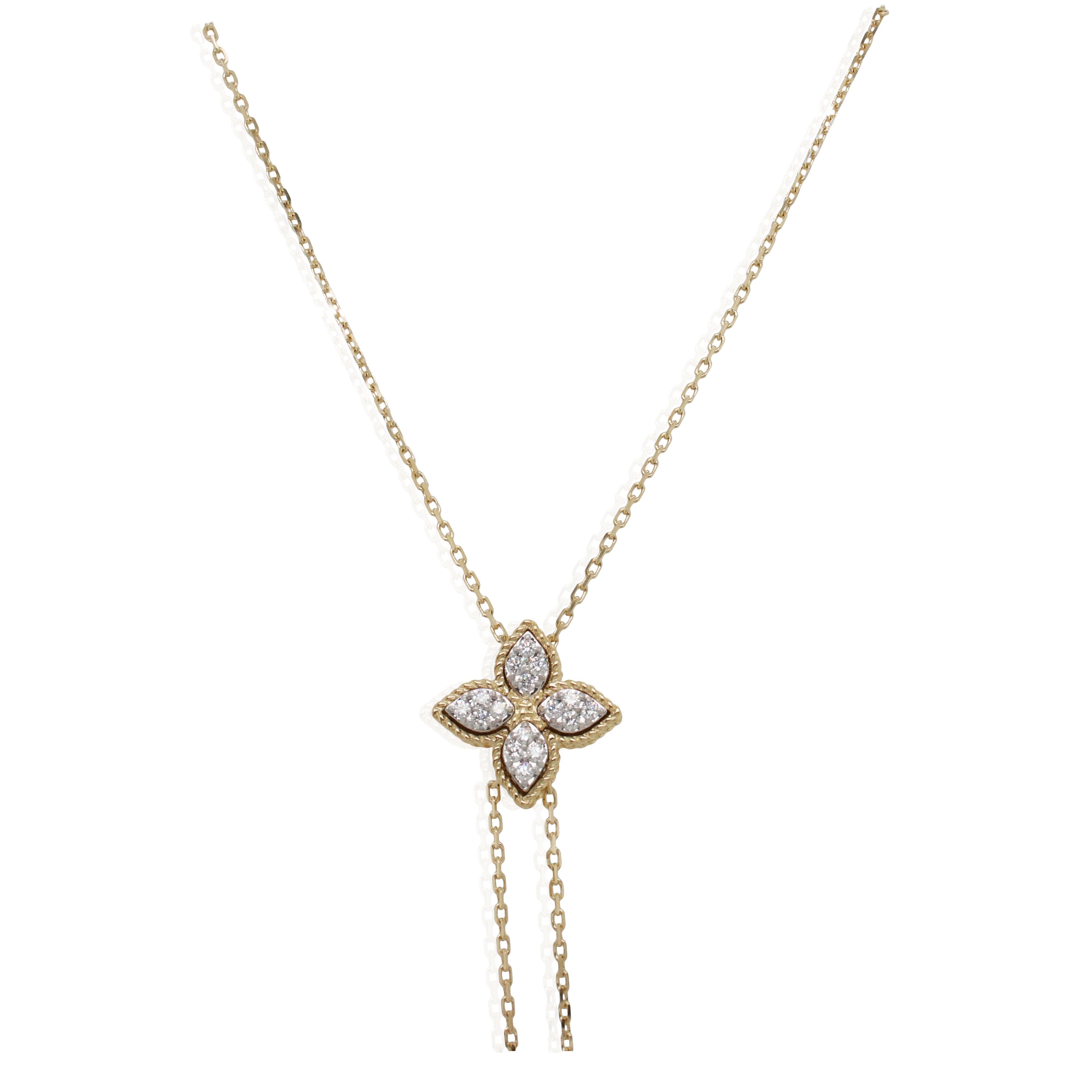Roberto Coin Princess Flower Adjustable Diamond Necklace
