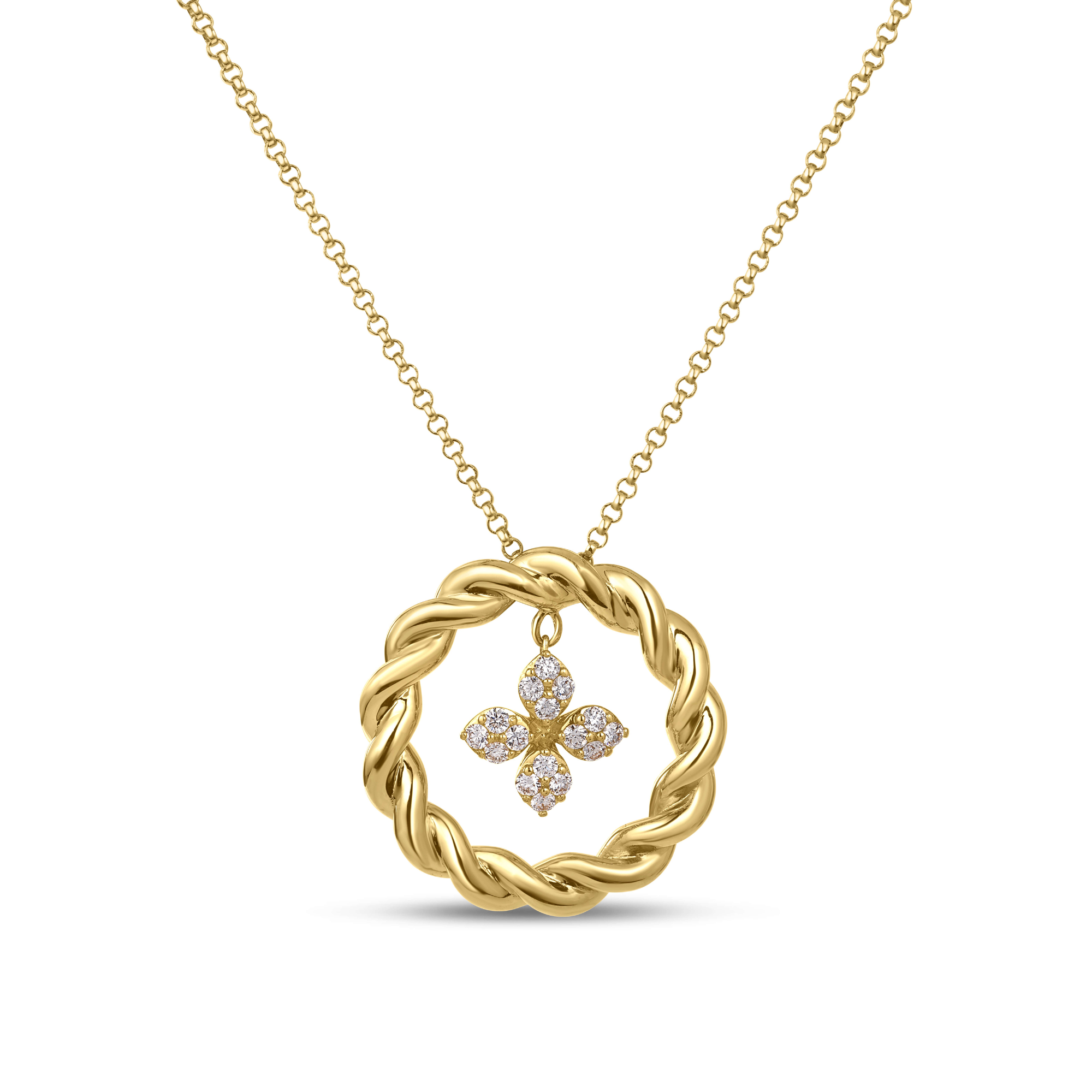 Roberto Coin Love in Verona Diamond Twist Necklace