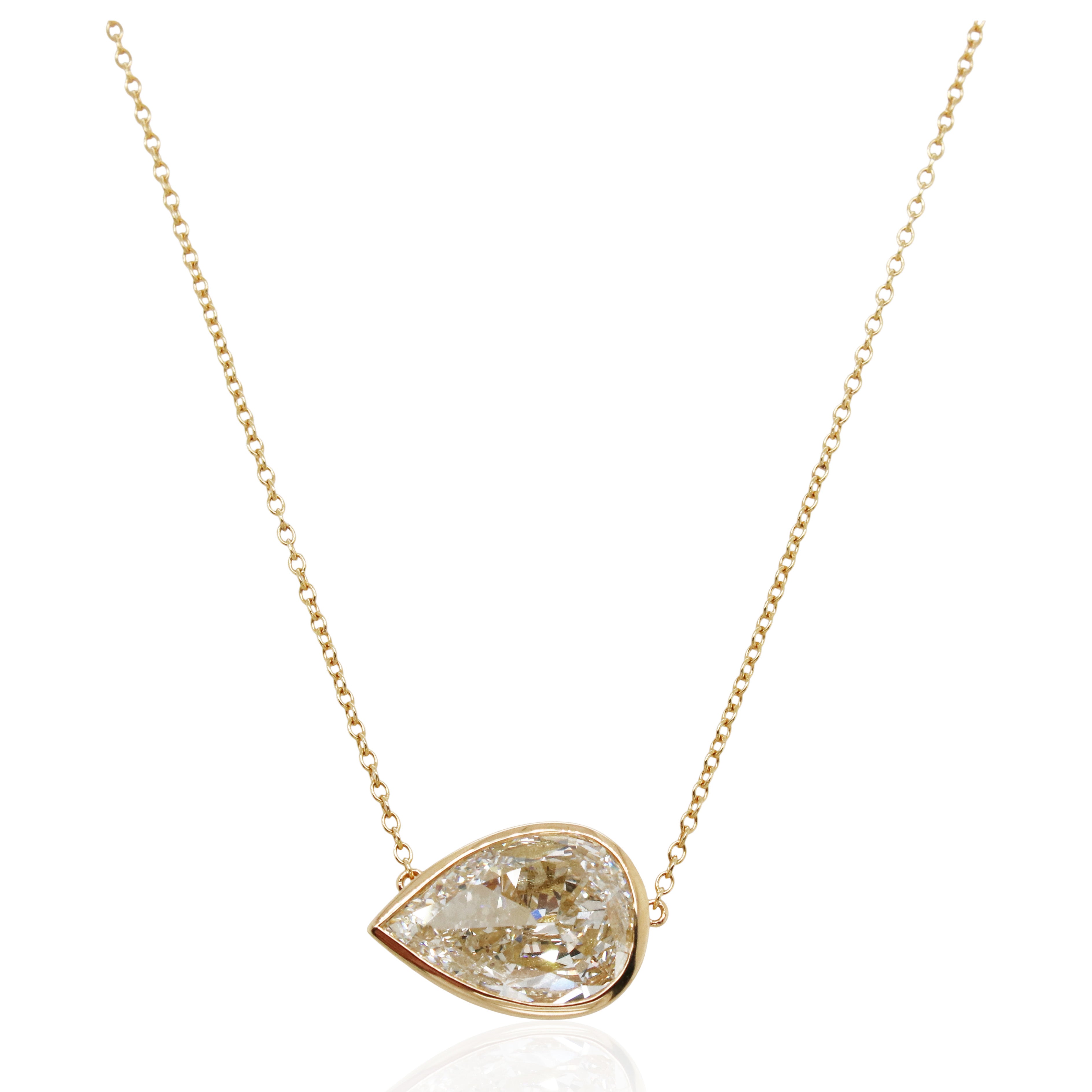 Diamonds of Wonder 4.03ct Pear Shaped Diamond Pendant