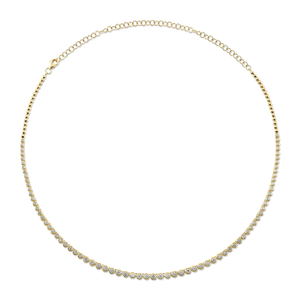 2.00ct Total Weight Bezel Set Diamond Tennis Necklace