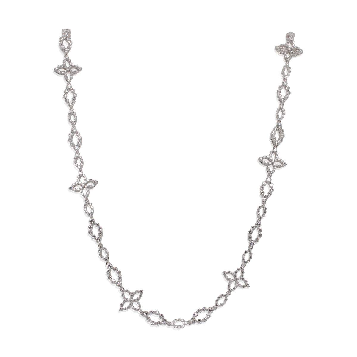 Roberto Coin Diamond Princess Flower Necklace