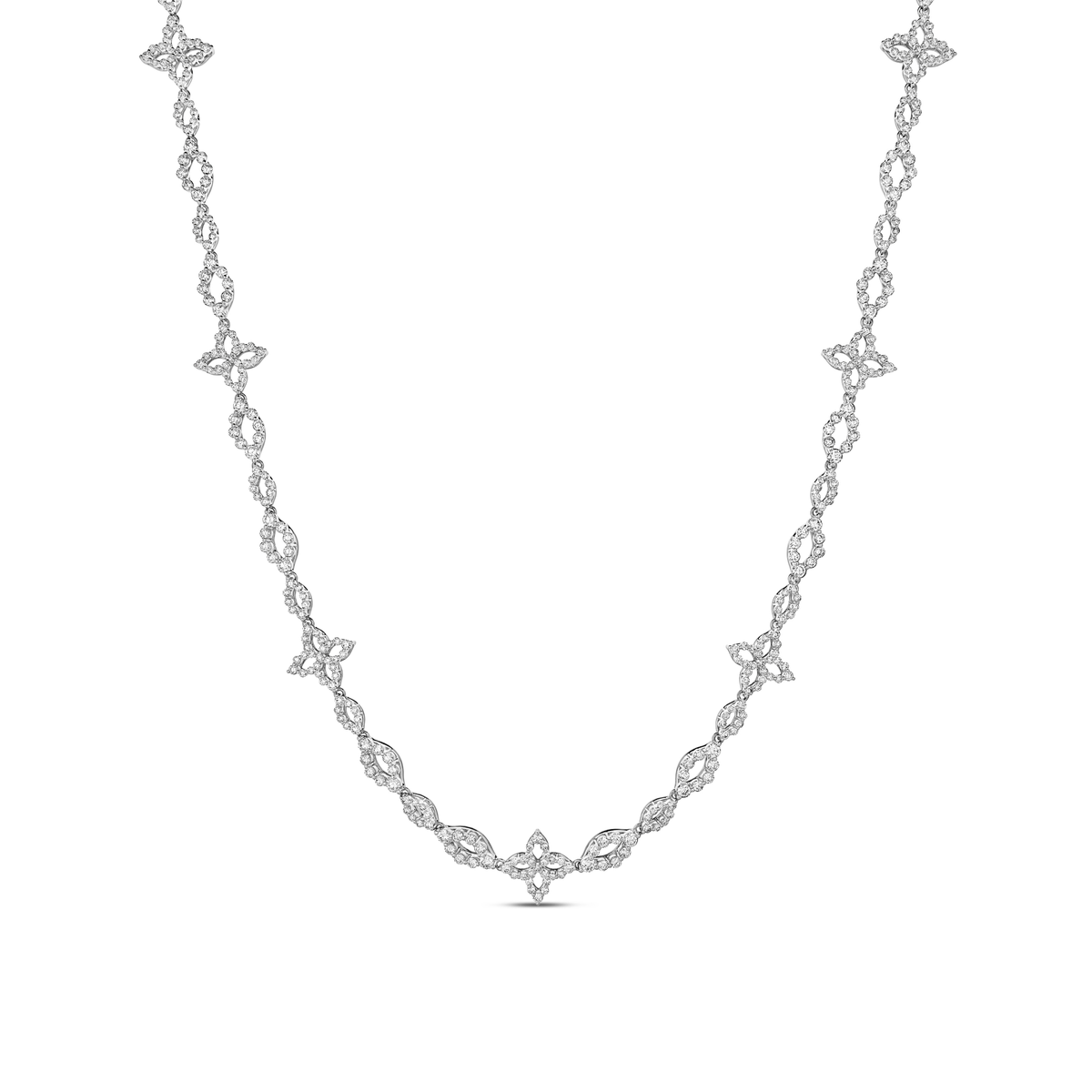 Roberto Coin Diamond Princess Flower Necklace
